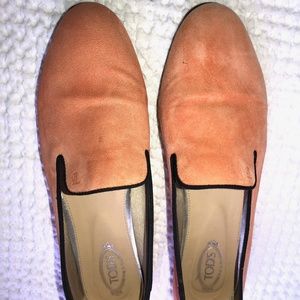 Tod's Orange Suede Smoking Slippers Loafer